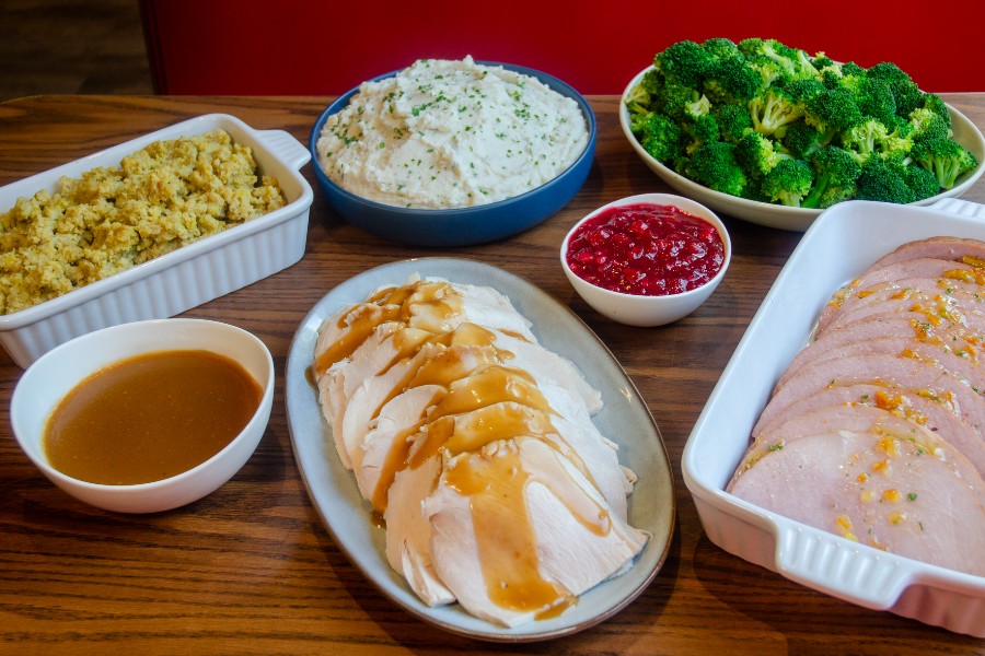 Holiday Turkey and Ham Dinner Full Pan